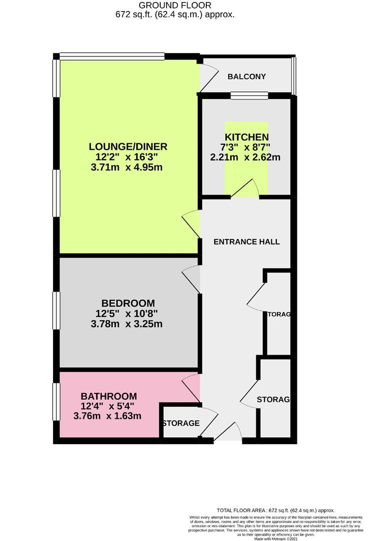 Floor Plan | Flat - Purpose Built | Heene Road, Worthing, BN11 | For Sale
